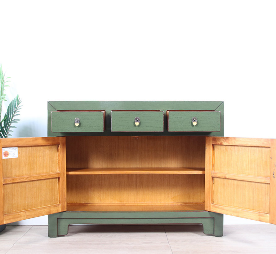 chinesische Kommode Sideboard olivgrün RAL6003