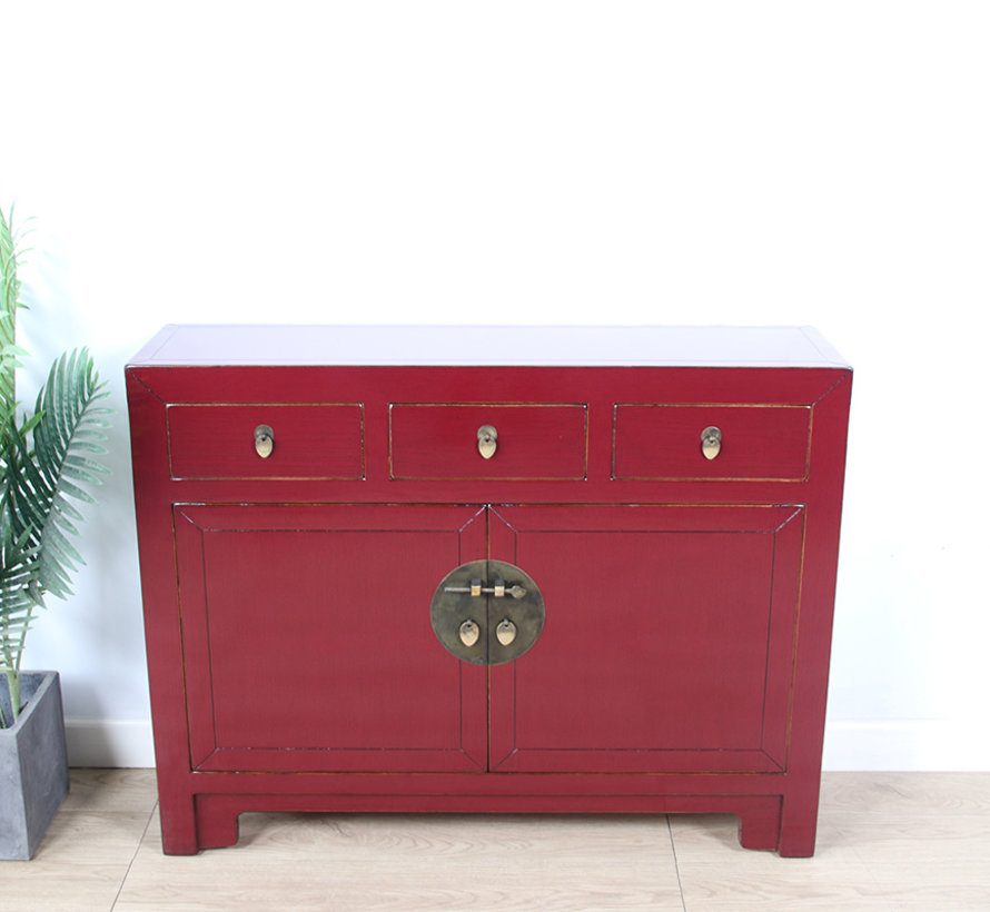 chinesische Kommode Sideboard purpurrot RAL3004