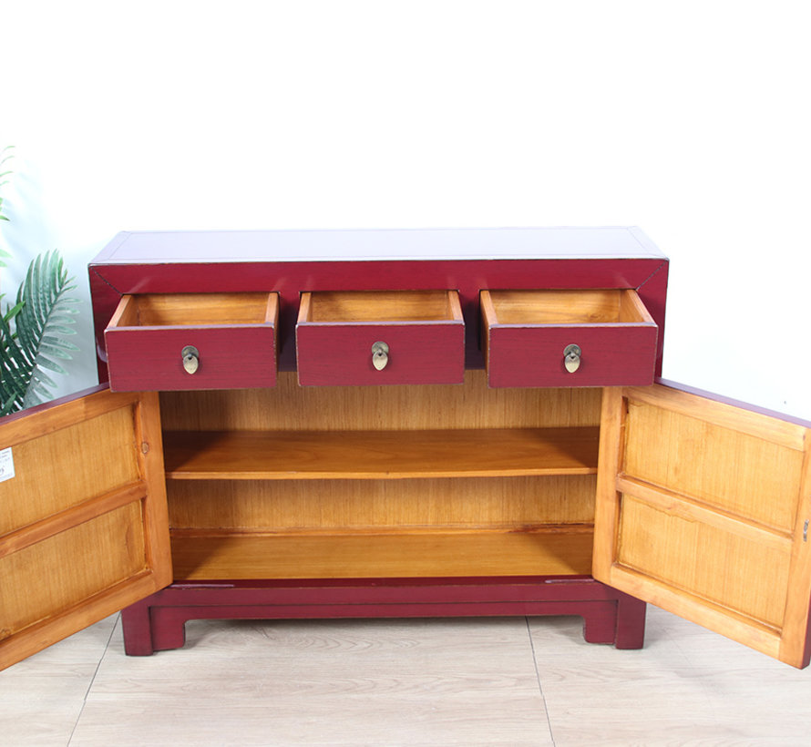Chinese dresser sideboard purple red RAL3004