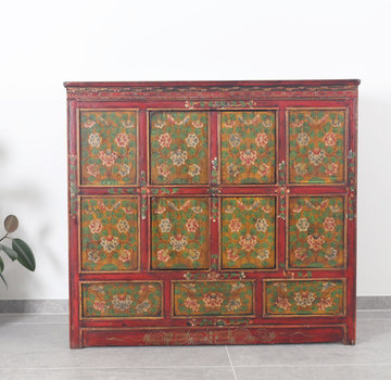 Yajutang Tibetische  Kommode mit Blumenmotiv