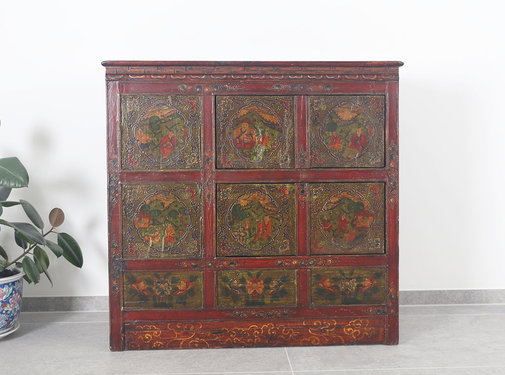 Yajutang Tibetische Kommode mit Blumenmotiv