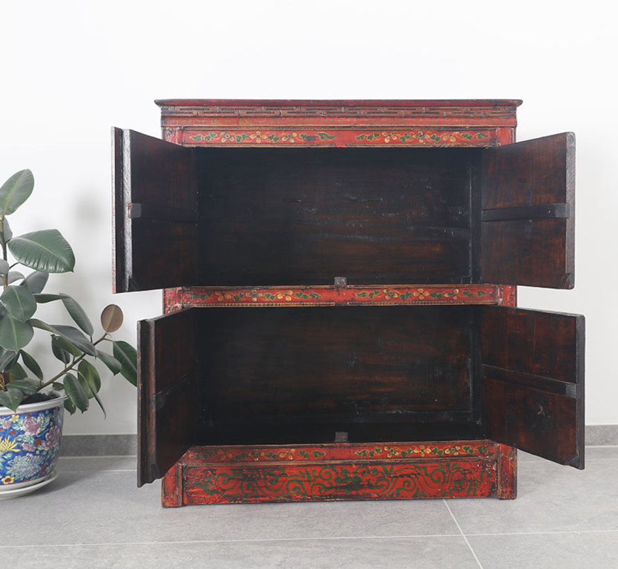 Tibetan chest of drawers   beautiful hand-painted floral motif