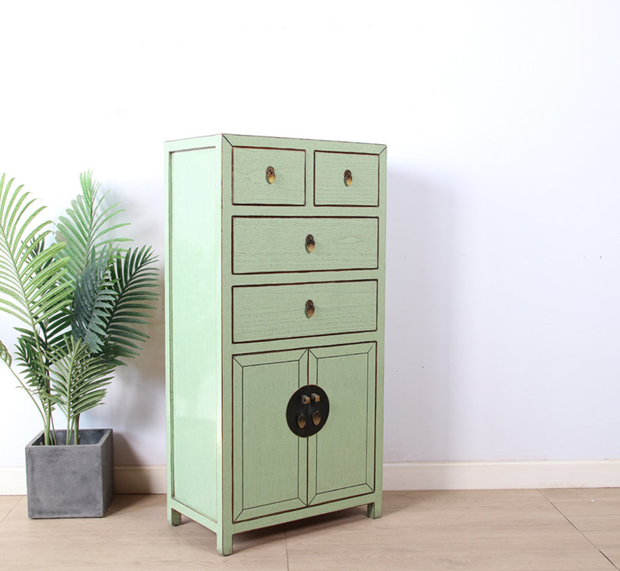Chinese cupboard cabinet 4 Schub 2 doors mint RAL6019