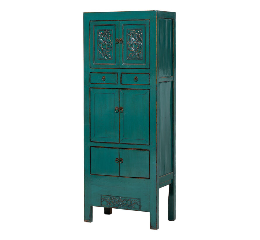 antique chinese wardrobe cabinet turquoise