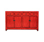 Sideboard Kommode Schrank traditionellen Blickfang rot