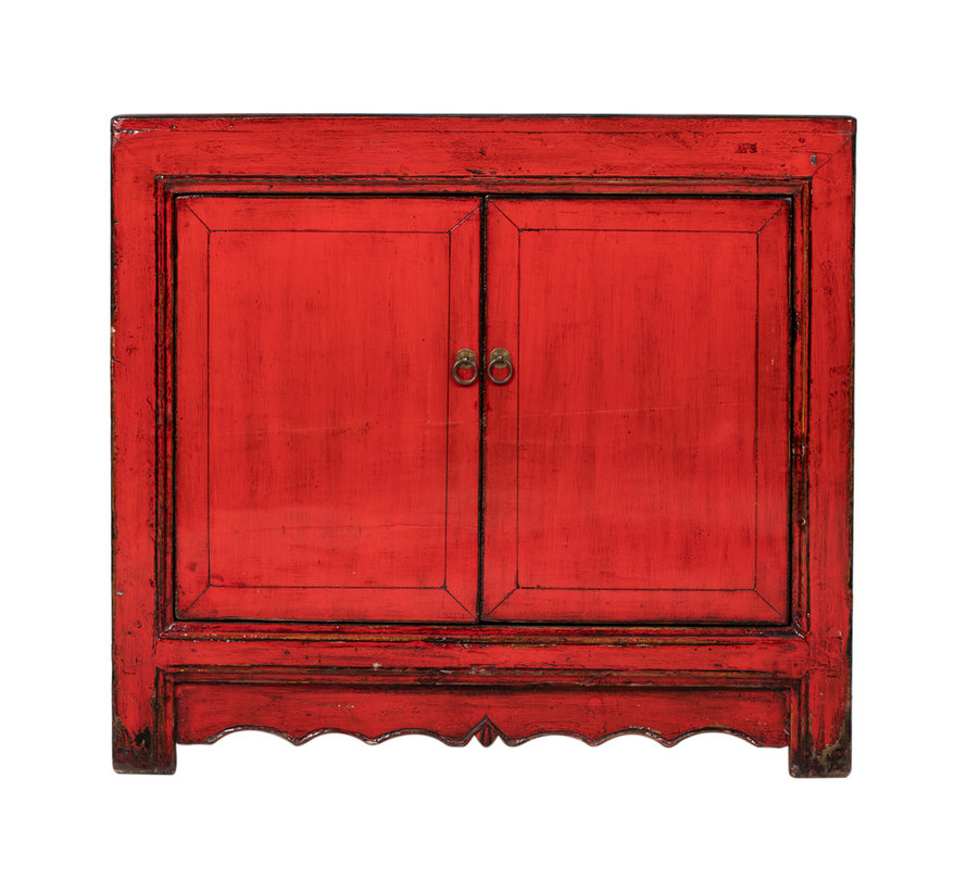 Antique Chinese  cupboard red