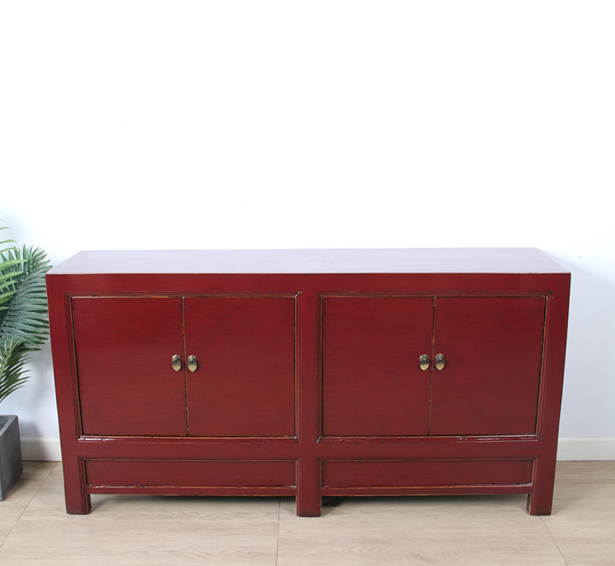 Antique Chinese  cupboard purpur red