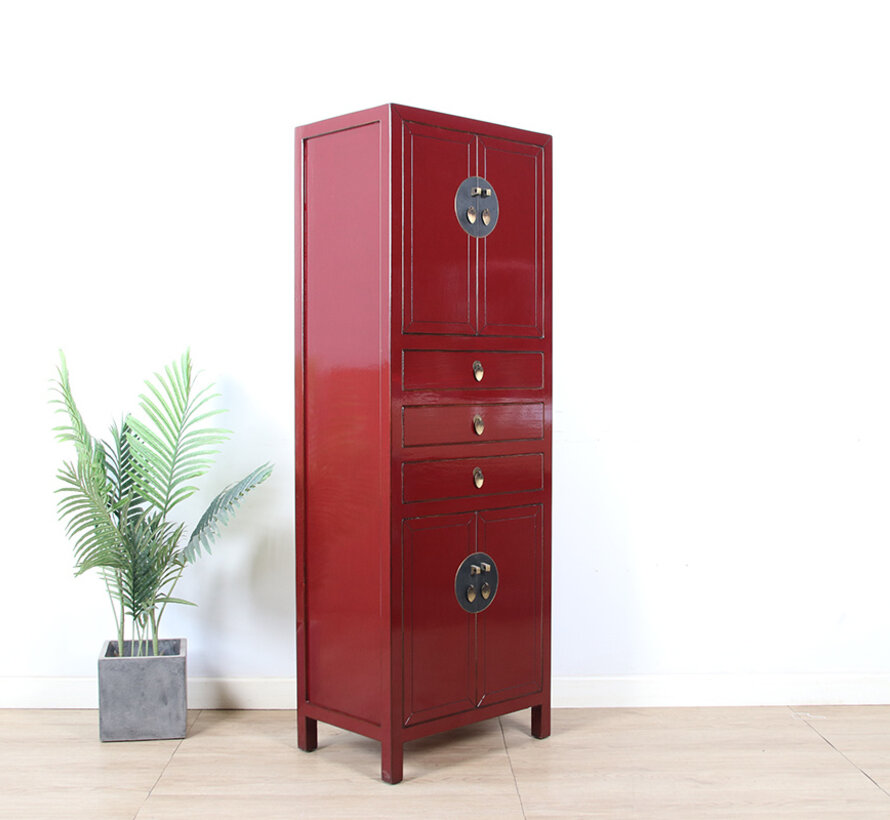 Chinese wedding cabinet  solid wood Purpurrot RAL3004