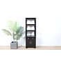 Shelf Chinese dresser cabinet solid wood 2 doors 2drawer black