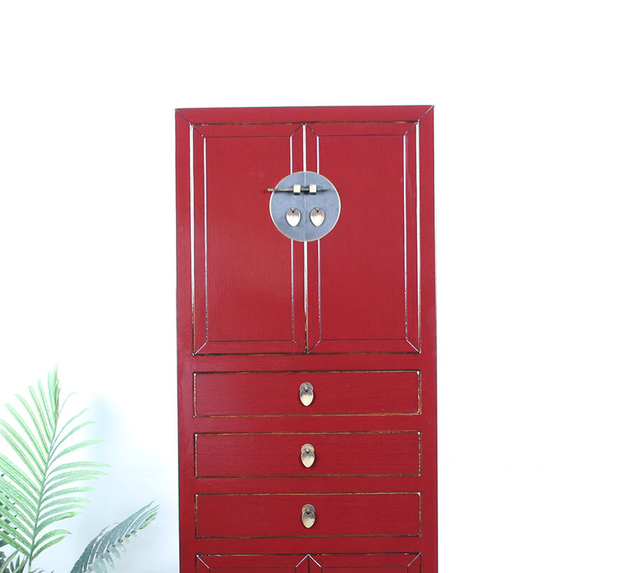 Chinese wedding cabinet  solid wood Purpurrot RAL3004