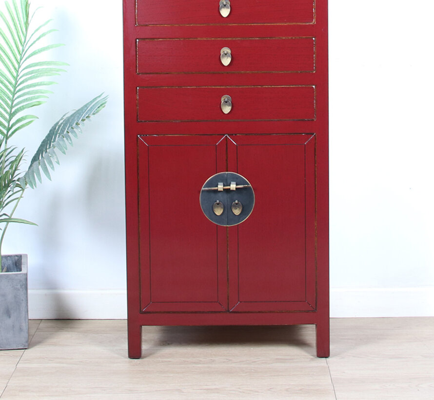 Chinese wedding cabinet  solid wood Purpurrot RAL3004
