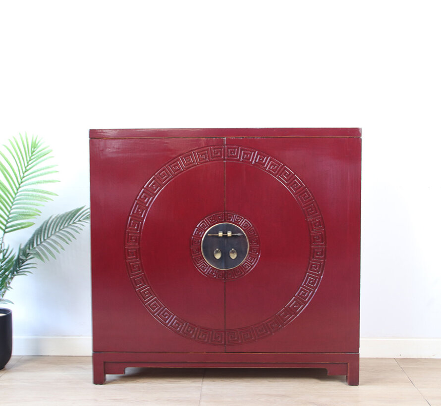 Shoe cabinet 2 doors  purple red RAL3004