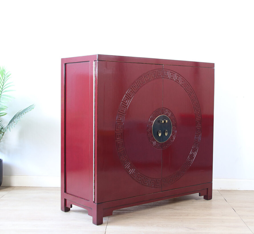 Shoe cabinet 2 doors  purple red RAL3004