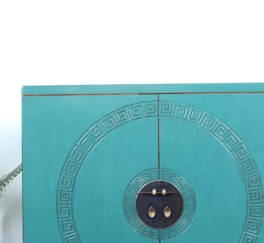 Shoe cabinet 2 doors  turquoise RAL5018
