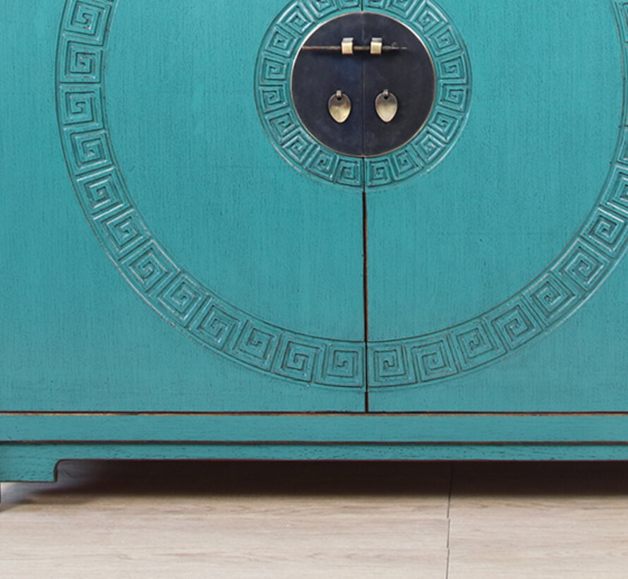 Shoe cabinet 2 doors  turquoise RAL5018
