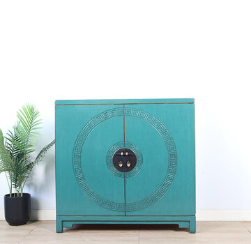 Yajutang Shoe cabinet 2 doors turquoise RAL5018
