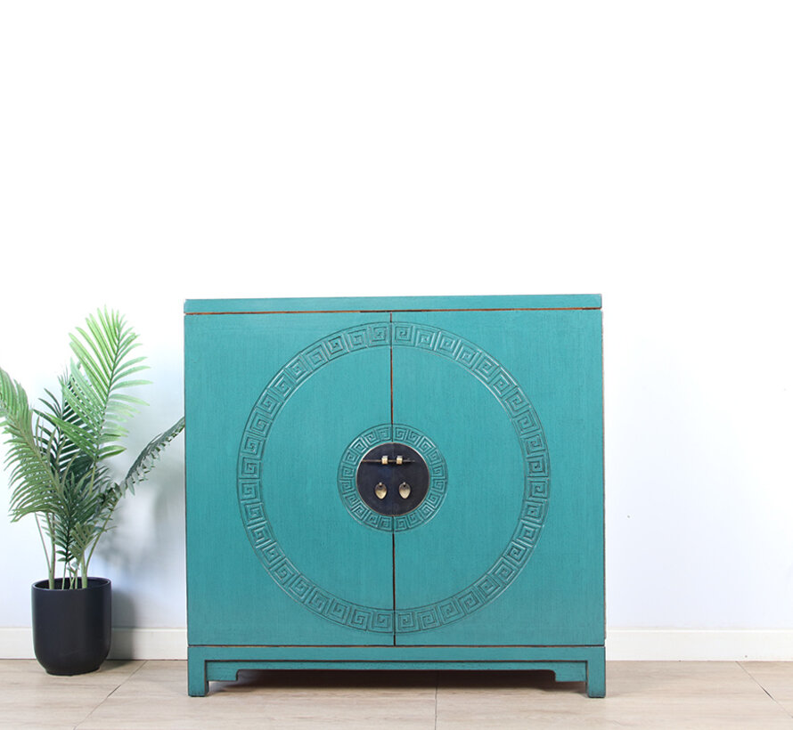 Shoe cabinet 2 doors  turquoise