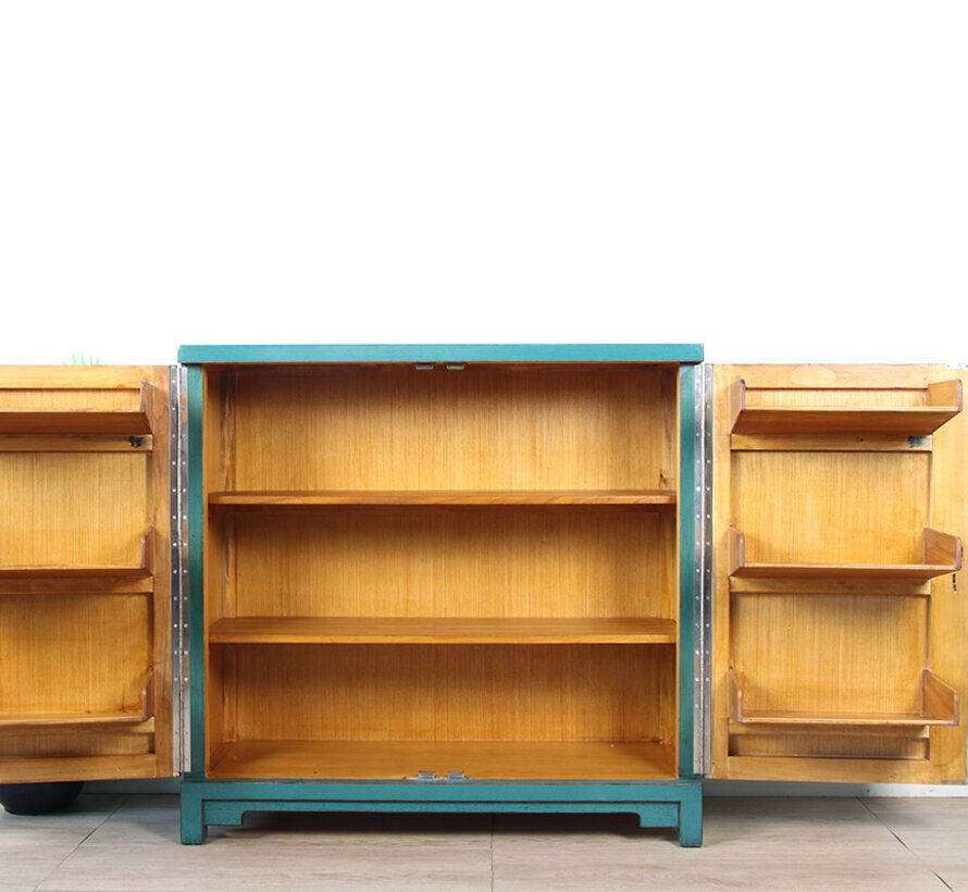 Shoe cabinet 2 doors  turquoise