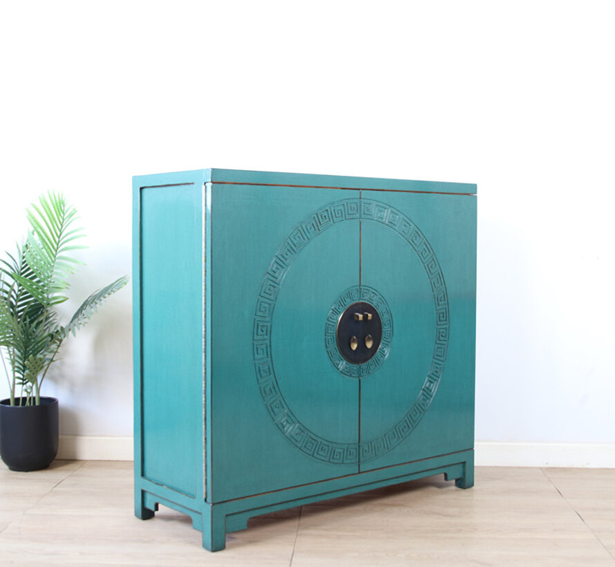Shoe cabinet 2 doors  turquoise RAL5018
