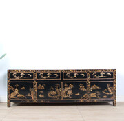 Yajutang Hand-painted TV cabinet 4 doors 4 drawers