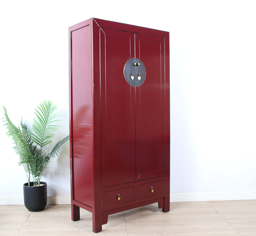 Shoe cabinet 2 doors 2 drawers Purpurrot RAL3004