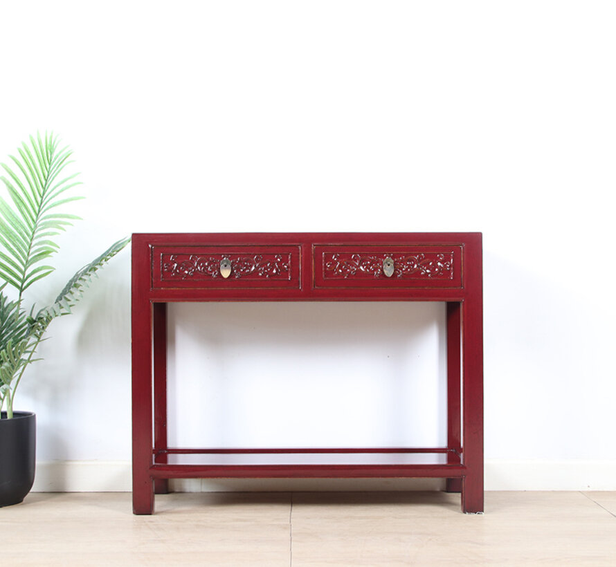 Console console table  solid wood purpurrot RAL3004