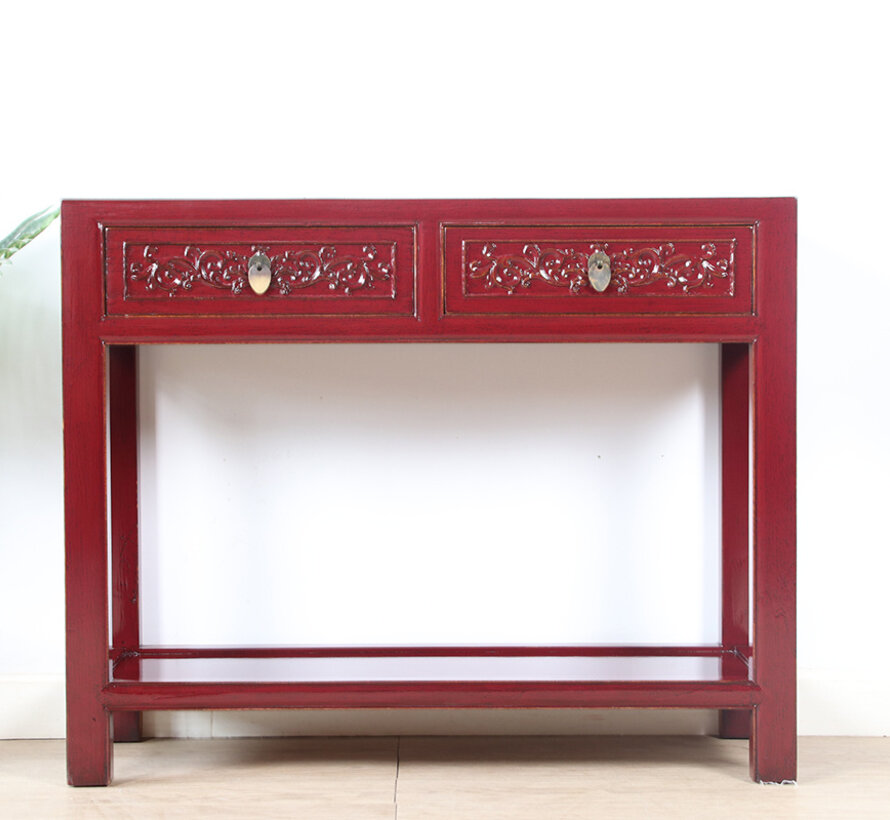Console console table  solid wood purpurrot RAL3004