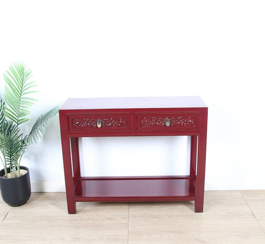 Console console table  solid wood purpurrot RAL3004