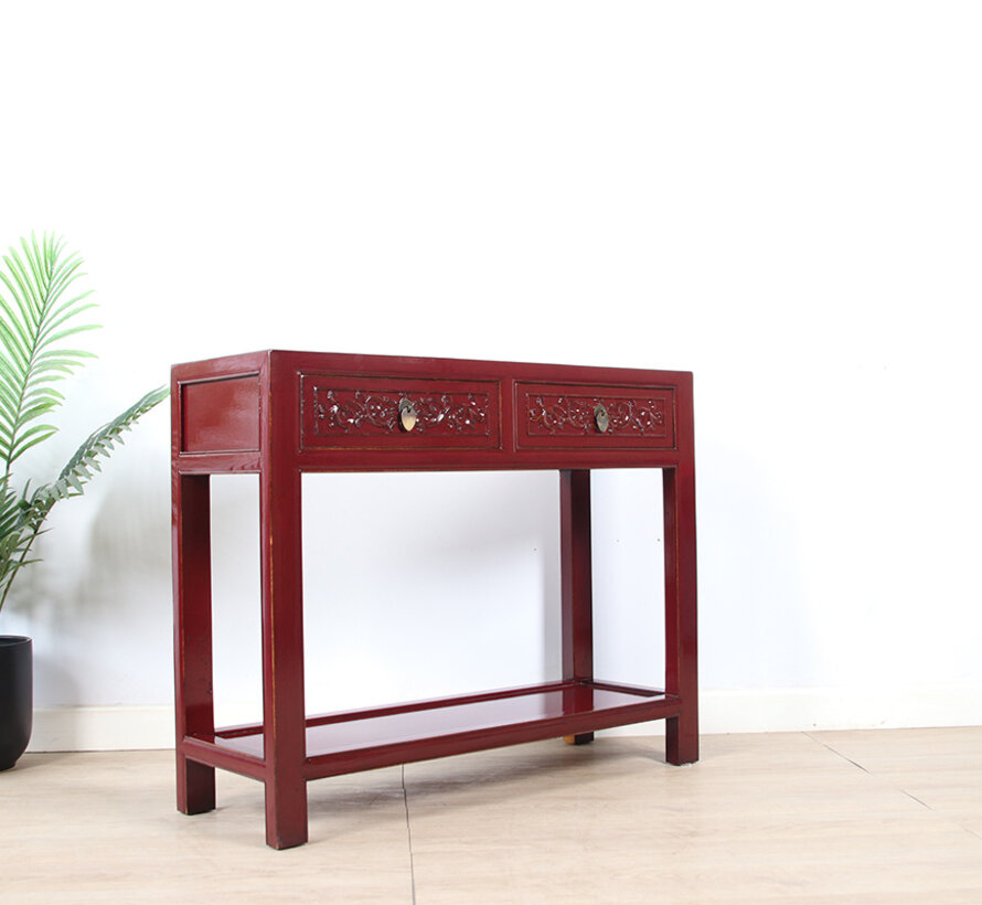 Console console table  solid wood purpurrot RAL3004