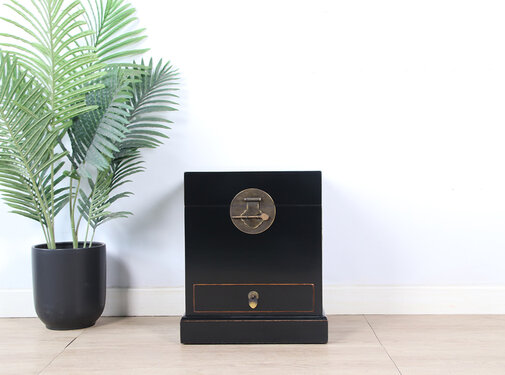 Yajutang Chinese Chest Black with Drawer
