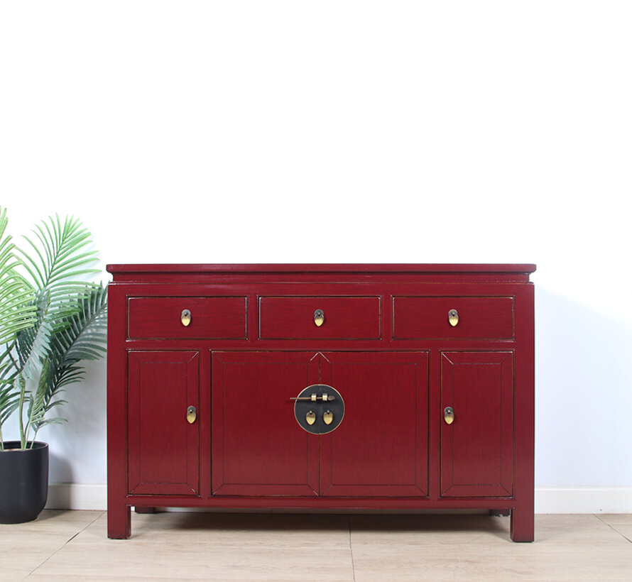 Chinese sideboard TV table chest of drawers purpurrot RAL3004