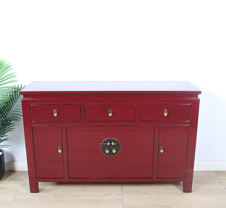 Chinese sideboard TV table chest of drawers purpurrot RAL3004