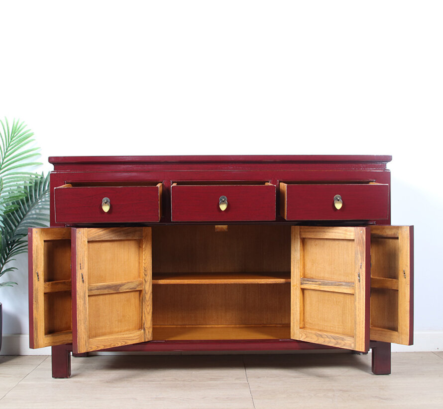 Chinese sideboard TV table chest of drawers purpurrot RAL3004