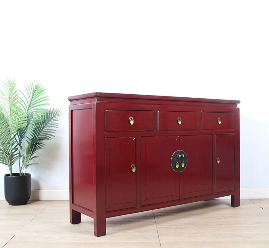 Chinese sideboard TV table chest of drawers purpurrot RAL3004