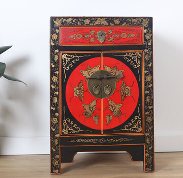 Yajutang Kommode 1 Schublade 2 Türen bemalt