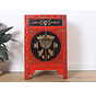 Chinese dresser sideboard 1 drawer 2 doors painted red