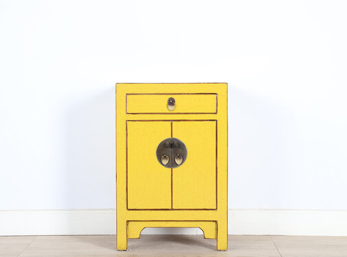 Yajutang Chinese chest of drawers bedside yellow