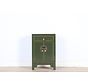 Chinese chest of drawers  bedside cabinet solid wood olive green