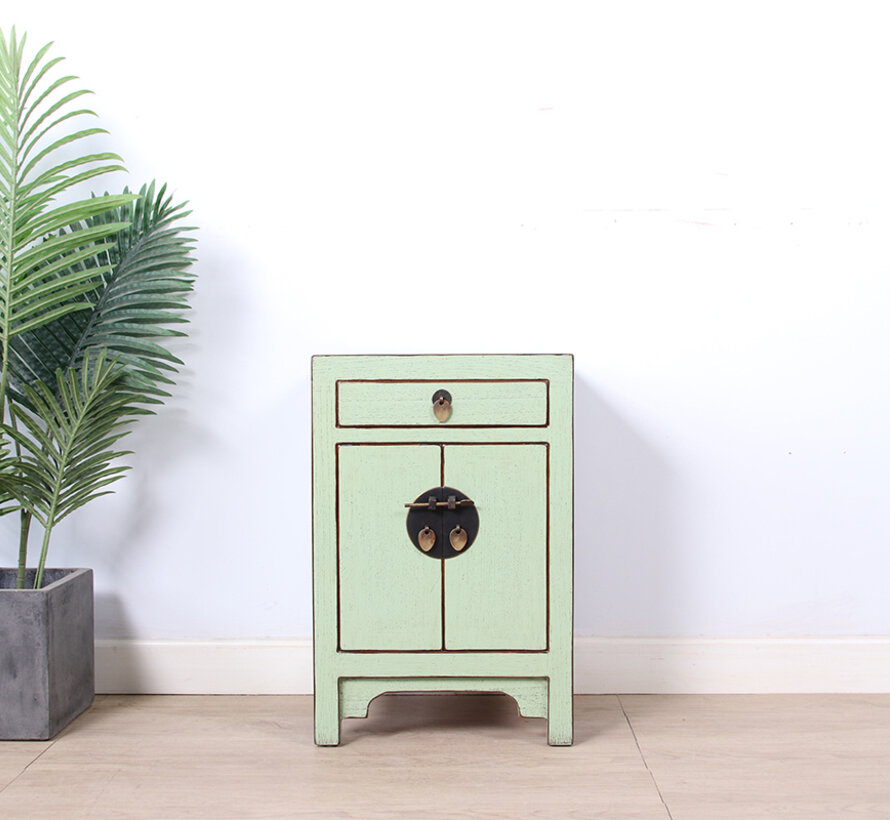 Chinese chest of drawers  bedside cabinet solid mint RAL6019