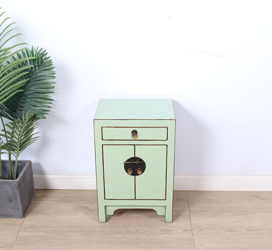 Chinese chest of drawers  bedside cabinet solid mint RAL6019