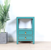 Yajutang Chinesische Kommode Nachtschrank RAL5018