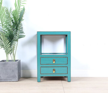 Yajutang Chinesische Kommode Nachtschrank RAL5018