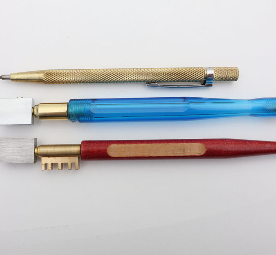 3 Pcs. Set:  Diamond Glass Cutter, Carbide Tungsten Glass Cutter, Tungsten Scribing Needle