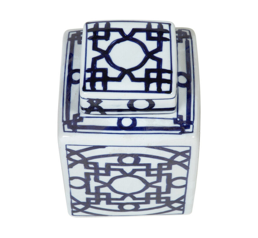 Chinese porcelain lidded vase15cm high Ø21cm