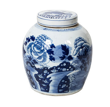 Yajutang Chinese Porcelain Lid Vase
