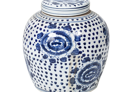 Yajutang Chinese Porcelain Lid Vase