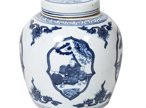 Yajutang Chinese Porcelain Lid Vase