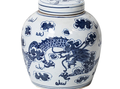 Yajutang Chinese Porcelain Lid Vase