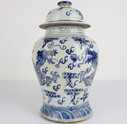 Yajutang Chinese Porcelain Lid Vase dragon