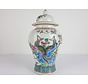Chinese porcelain lidded vase 40 cm high Ø 20cm Phoenix